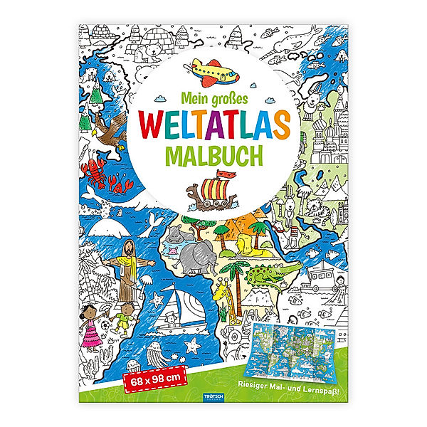 Trötsch Malbuch Mein großes Weltatlas Malbuch