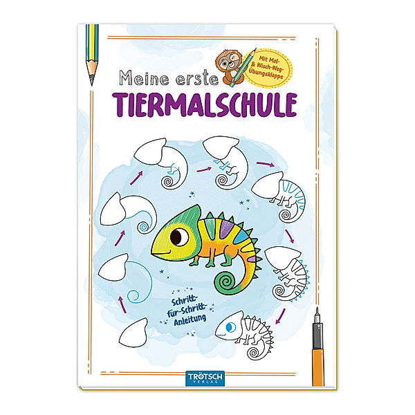 Trötsch Malbuch Meine erste Tiermalschule Chamäleon