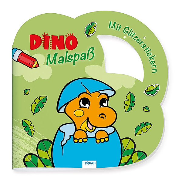 Trötsch Malbuch Stickermalbuch Dino Malspaß