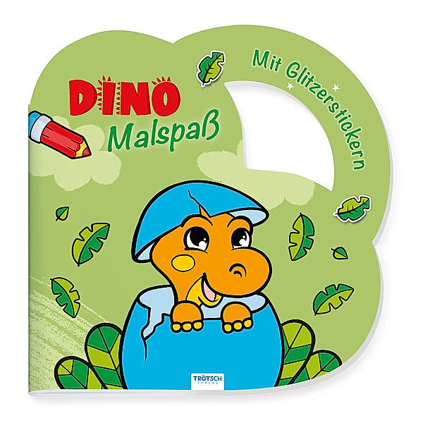 Trötsch Malbuch Stickermalbuch Dino Malspaß