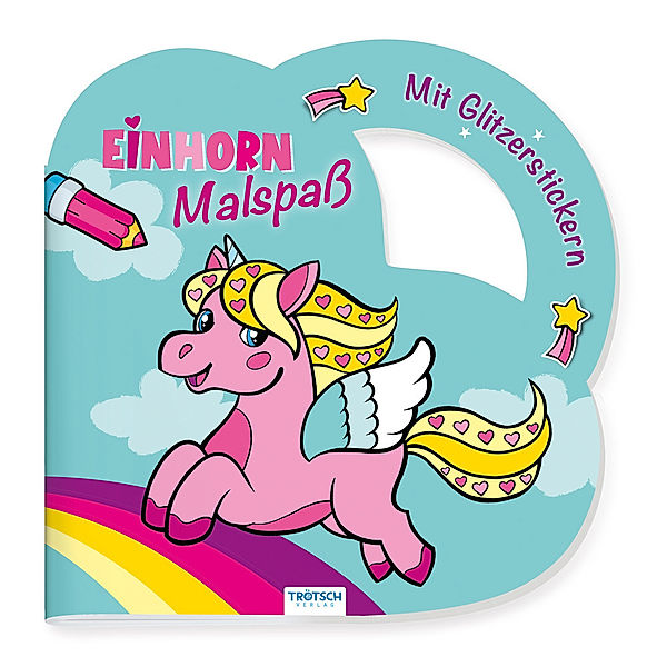 Trötsch Malbuch Stickermalbuch Einhorn Malspass