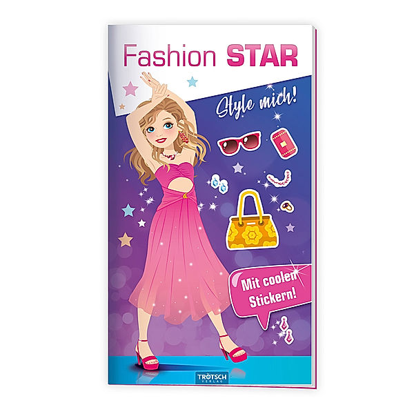 Trötsch Malbuch Stickermalbuch Fashion-Star Filmstar