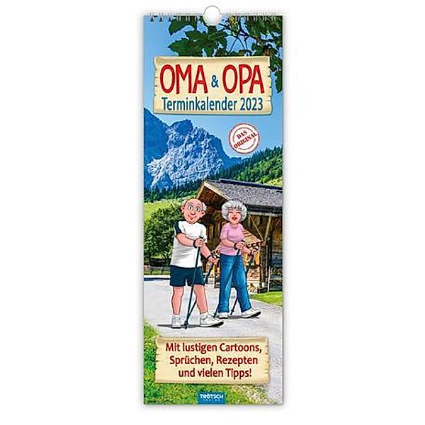 Trötsch Maxi-Streifenkalender Oma und Opa Terminkalender 2023