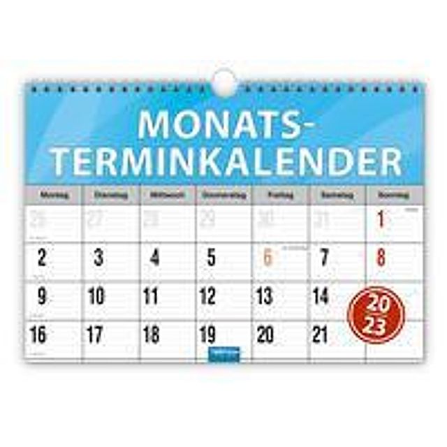 Trötsch Monatsterminer Monatserminkalender 2023 - Kalender bestellen