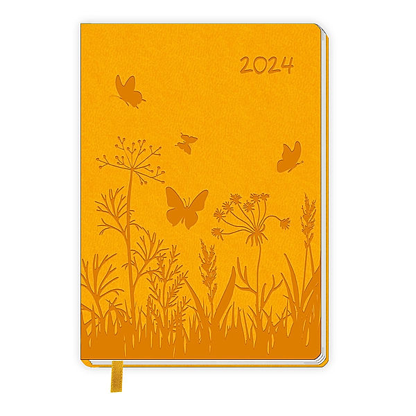 Trötsch Taschenkalender A6 Soft Touch Blumen 2024