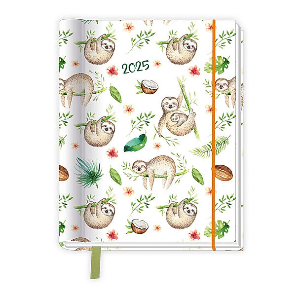 Trötsch Taschenkalender A6 Wire-O Motiv Tiere 2025 mit Postkarten