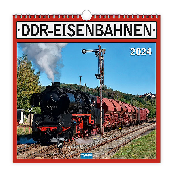 Trötsch Technikkalender DDR-Eisenbahnen 2024