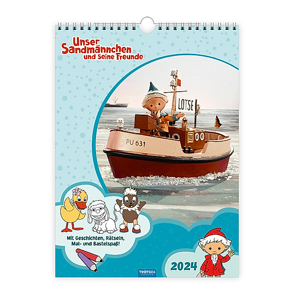 Trötsch Unser Sandmännchen Classickalender Kalender Unser Sandmännchen und seine Freunde 2024