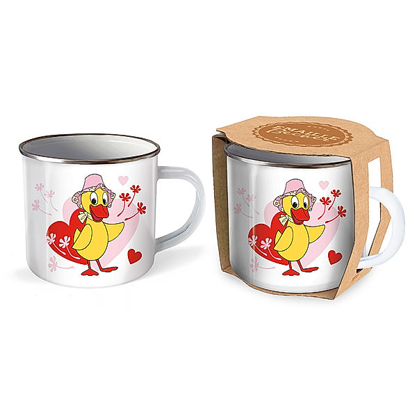 Trötsch Unser Sandmännchen Emaille Becher Tasse Schnatterinchen