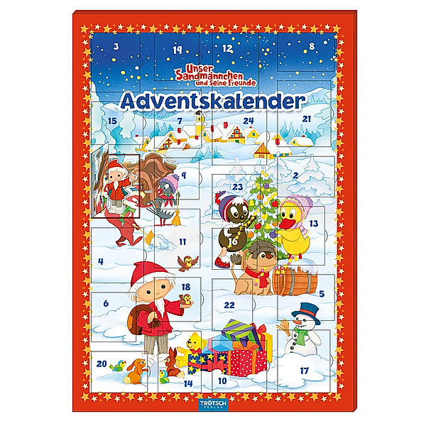 Trötsch Unser Sandmännchen Magnet-Adventskalender Weihnachten