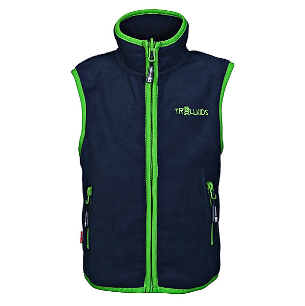 TROLLKIDS Trollkids Fleece-Weste Kids Arendal Vest, blau/grün (Größe: 110)