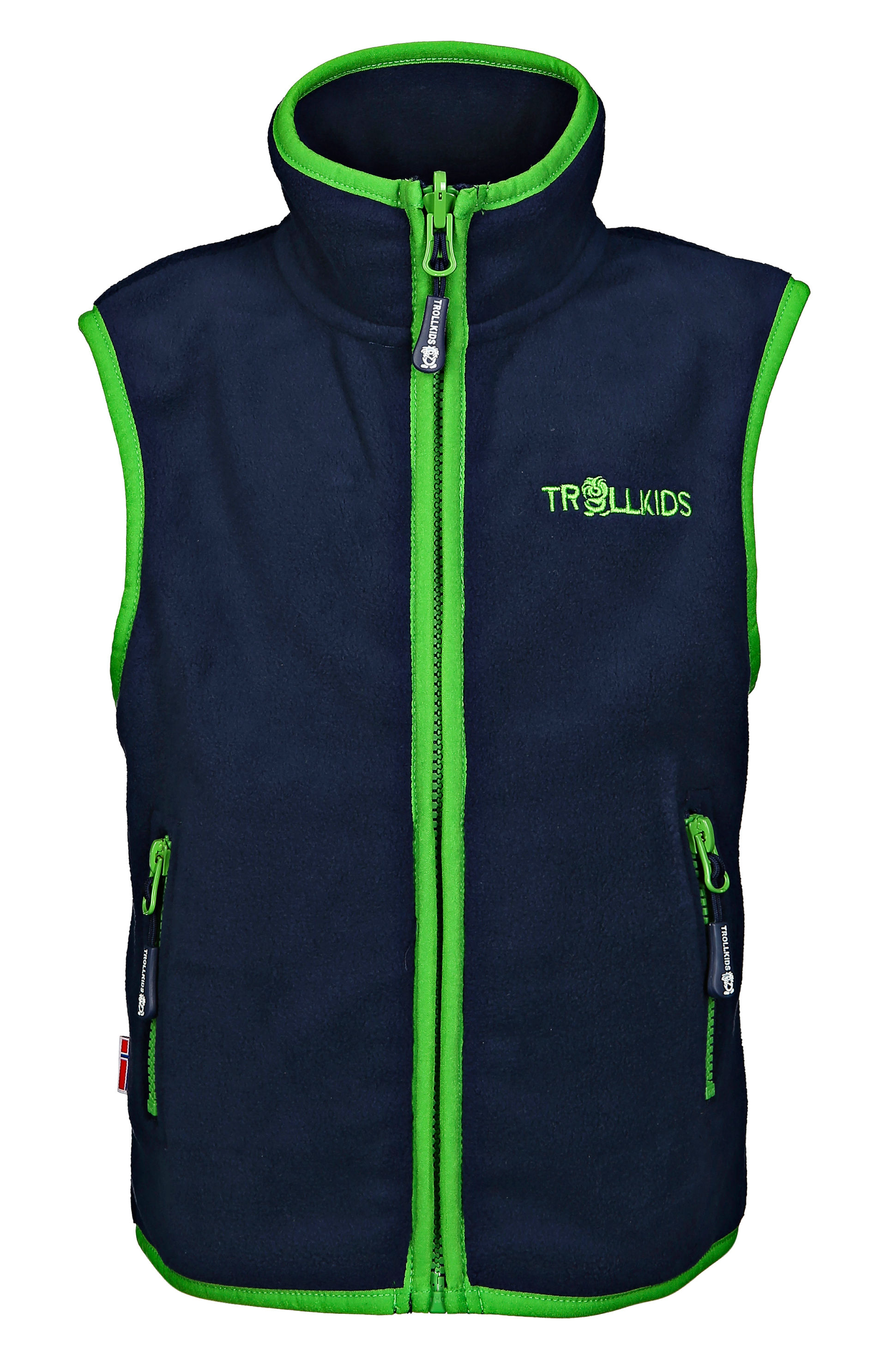 Trollkids Fleece-Weste Kids Arendal Vest, blau grün Größe: 116