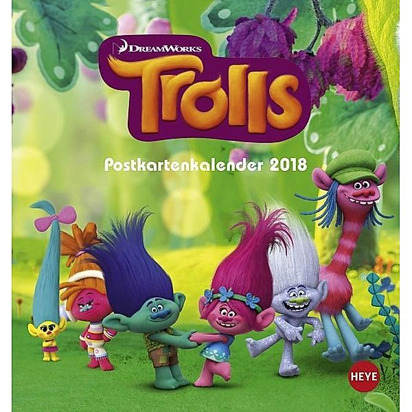 Trolls Postkartenkalender 2018