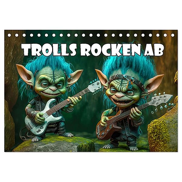 Trolls rocken ab (Tischkalender 2025 DIN A5 quer), CALVENDO Monatskalender, Calvendo, Liselotte Brunner-Klaus