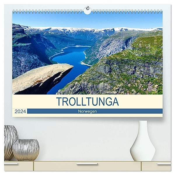 Trolltunga (hochwertiger Premium Wandkalender 2024 DIN A2 quer), Kunstdruck in Hochglanz, Andreas Berger