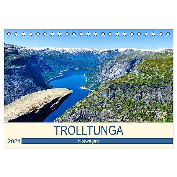 Trolltunga (Tischkalender 2024 DIN A5 quer), CALVENDO Monatskalender, Andreas Berger