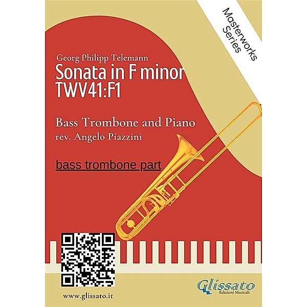 (trombone part) Sonata in F minor - Bass Trombone and Piano / Sonata in F minor - Bass Trombone and piano Bd.2, Angelo Piazzini, Georg Philipp Telemann