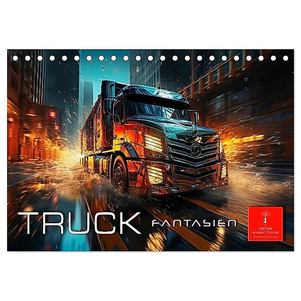 Truck Fantasien (Tischkalender 2024 DIN A5 quer), CALVENDO Monatskalender, Peter Roder