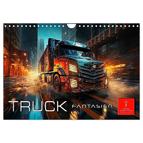 Truck Fantasien (Wandkalender 2024 DIN A4 quer), CALVENDO Monatskalender, Peter Roder