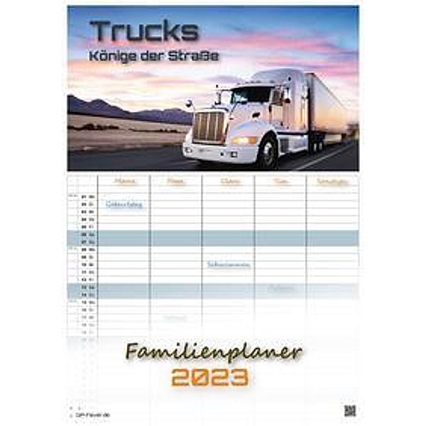 Trucks - Könige der Straße - LKW - 2023 - Kalender DIN A3 - (Familienplaner)