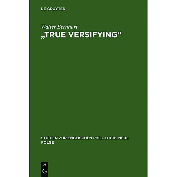 'True Versifying', Walter Bernhart
