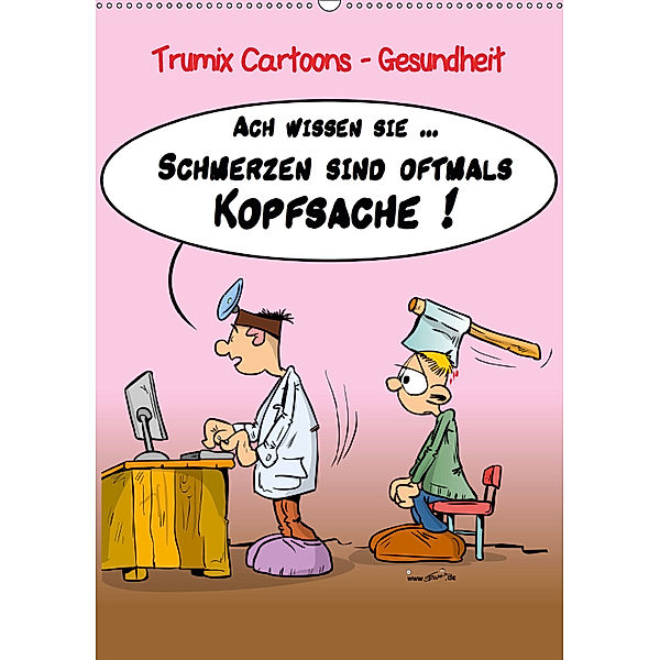 Trumix Cartoons - Gesundheit (Wandkalender 2019 DIN A2 hoch), Trumix