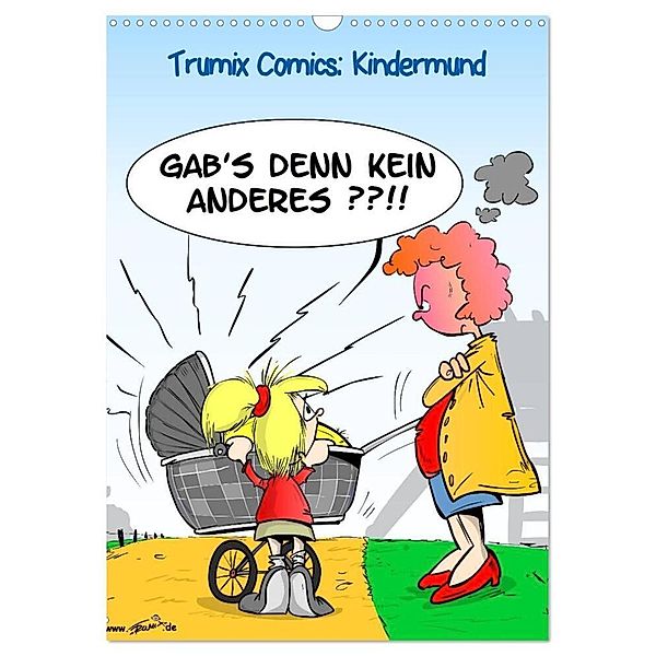 Trumix Comics: Kindermund (Wandkalender 2025 DIN A3 hoch), CALVENDO Monatskalender, Calvendo, Reinhard Trummer