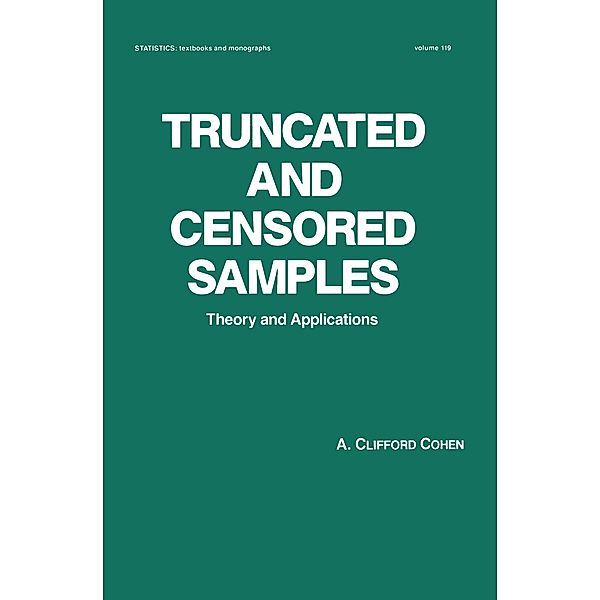 Truncated and Censored Samples, A. Clifford Cohen