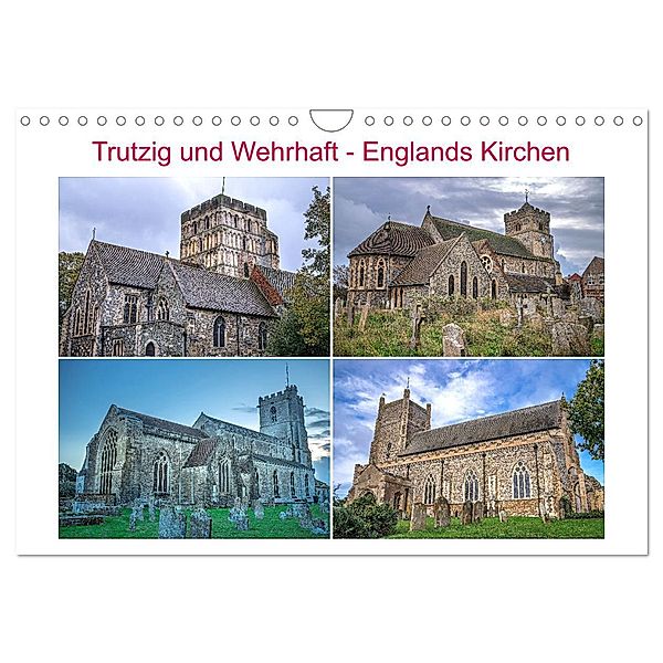 Trutzig und Wehrhaft - Englands Kirchen (Wandkalender 2025 DIN A4 quer), CALVENDO Monatskalender, Calvendo, Giuseppe Di Domenico