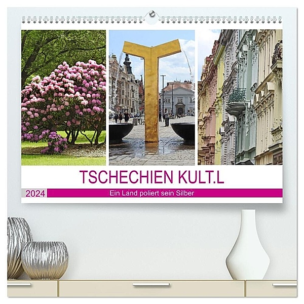 TSCHECHIEN KULT.L (hochwertiger Premium Wandkalender 2024 DIN A2 quer), Kunstdruck in Hochglanz, Bettina Vier