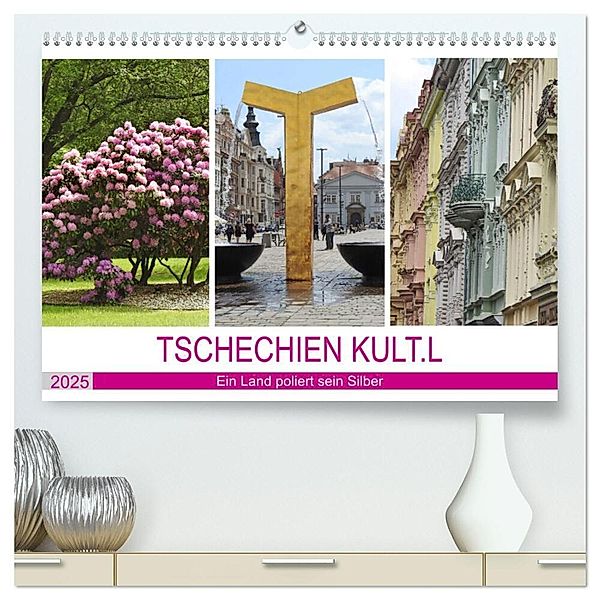 TSCHECHIEN KULT.L (hochwertiger Premium Wandkalender 2025 DIN A2 quer), Kunstdruck in Hochglanz, Calvendo, Bettina Vier