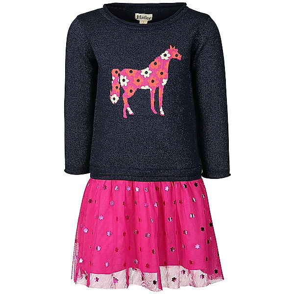 Hatley Tüll-Kleid FLORAL HORSE in dunkelblau/pink