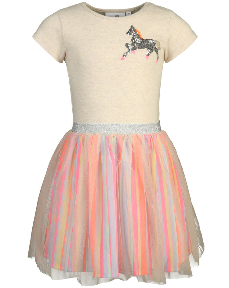 Tüll-Kleid HORSE mit Pailletten in neon pink kaufen