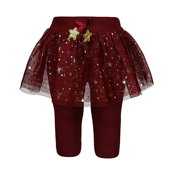 name it Tüll-Rock NBFRITT mit Leggings in weinrot/gold