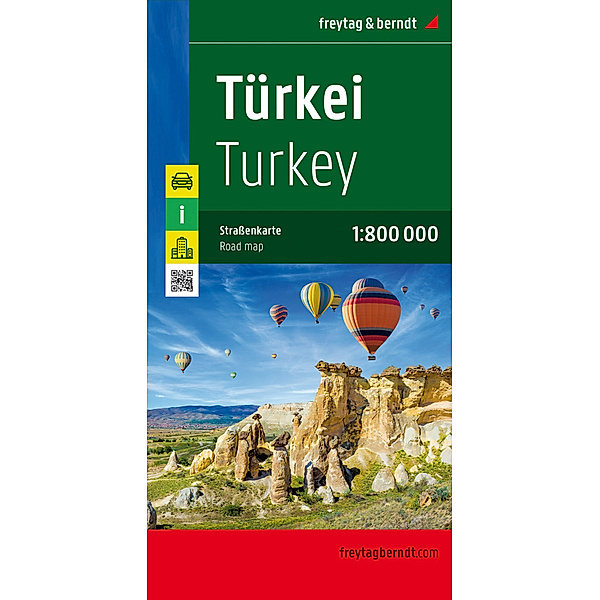 Türkei, Straßenkarte 1:800.000, freytag & berndt. Turkey. Türkiye. Turquie. Turchia