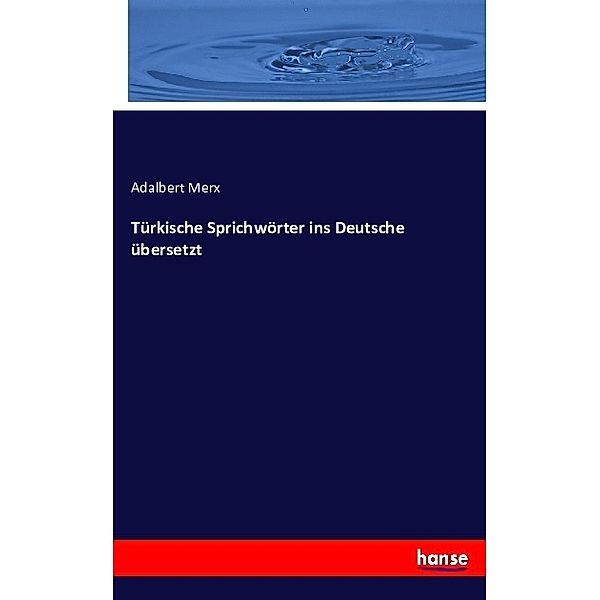 Türkische Sprichwörter ins Deutsche übersetzt, Adalbert Merx