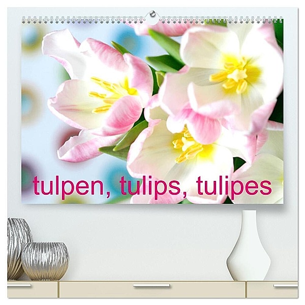Tulpen, Tulips, Tulipes (hochwertiger Premium Wandkalender 2024 DIN A2 quer), Kunstdruck in Hochglanz, Gisela Kruse