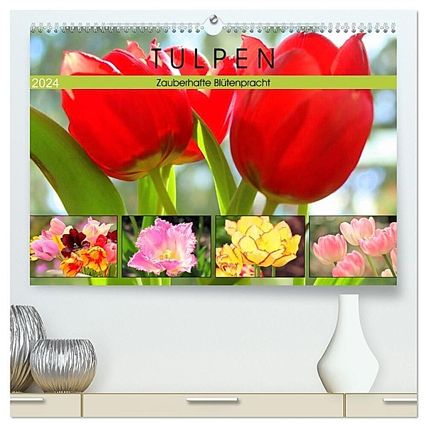 Tulpen. Zauberhafte Blütenpracht (hochwertiger Premium Wandkalender 2024 DIN A2 quer), Kunstdruck in Hochglanz, Rose Hurley