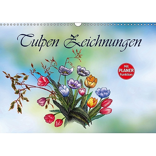Tulpen Zeichnungen (Wandkalender 2018 DIN A3 quer), Dusanka Djeric