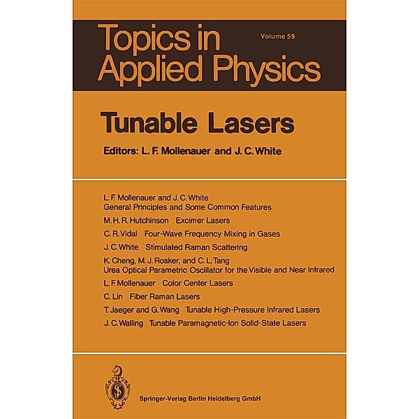 Tunable Lasers / Topics in Applied Physics Bd.59