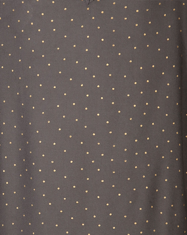 Tunika-Kleid HERZ-DETAIL gepunktet in grau gold kaufen