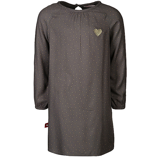 Tunika-Kleid HERZ-DETAIL gepunktet in grau gold kaufen