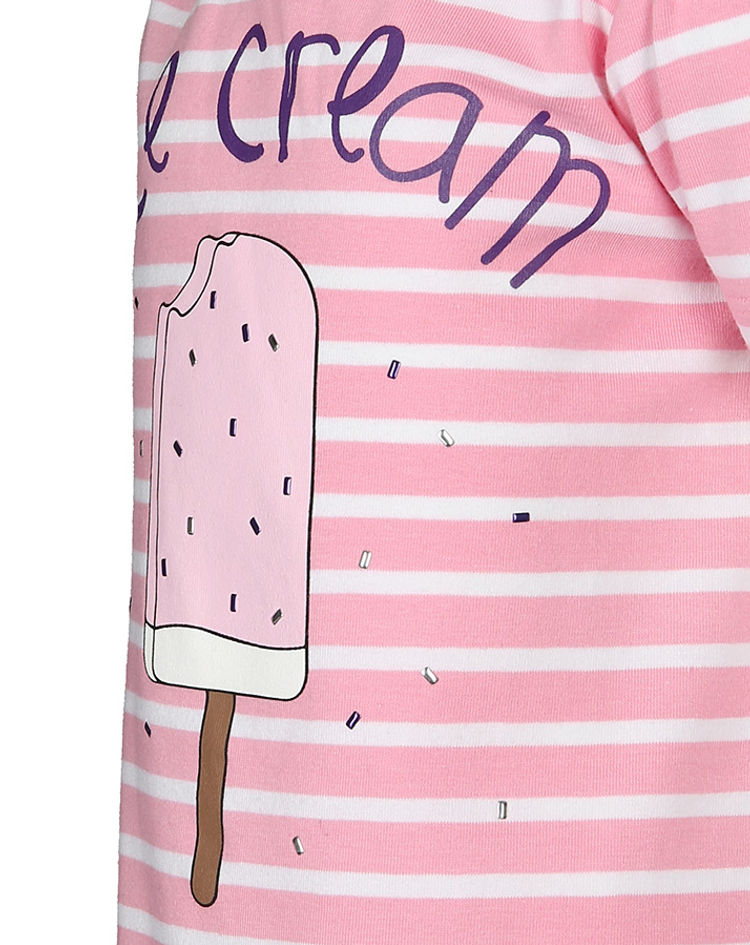 Tunika-Kleid ICE CREAM gestreift in rosa weiß kaufen