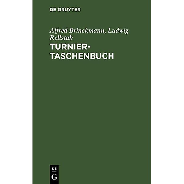 Turnier-Taschenbuch, Alfred Brinckmann, Ludwig Rellstab