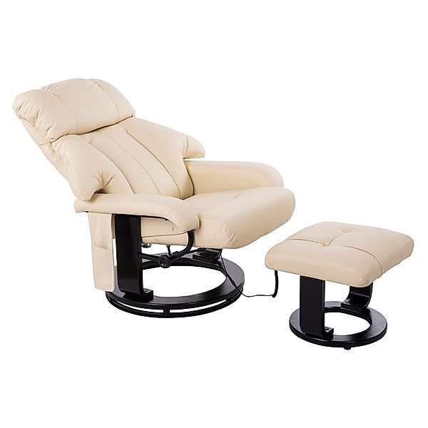 TV Sessel mit Massage- und Heizfunktion (Farbe: creme)