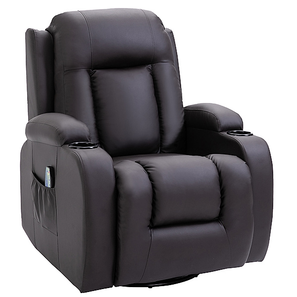 TV Sessel mit Massage- und Wärmefunktion (Farbe: braun)