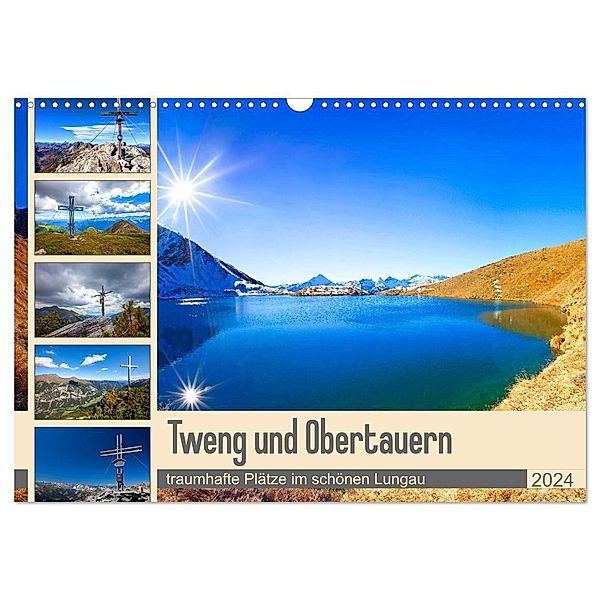 Tweng und Obertauern (Wandkalender 2024 DIN A3 quer), CALVENDO Monatskalender, Christa Kramer