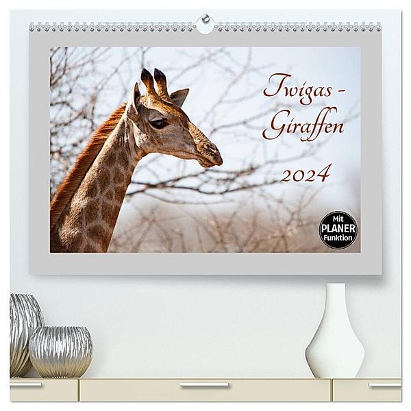 Twigas - Giraffen (hochwertiger Premium Wandkalender 2024 DIN A2 quer), Kunstdruck in Hochglanz, ©Kirsten und Holger Karius