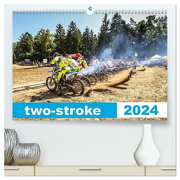 two stroke (hochwertiger Premium Wandkalender 2024 DIN A2 quer), Kunstdruck in Hochglanz, Calvendo