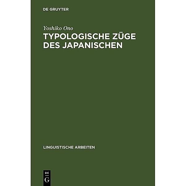 Typologische Züge des Japanischen / Linguistische Arbeiten Bd.453, Yoshiko Ono